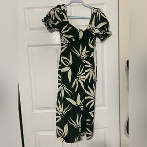 Audrey Parks + Francesca Floral Green and Cream Women's Dress size XS